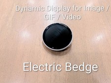 White - Electronic  Small Pendant Badge Digital Show 1.7 inch Touch Screen Pins picture