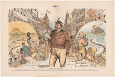 Judge Magazine 1890s Immigration Cartoon Vintage Political Satire Reprint Wall A picture