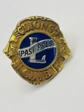 Vintage Lions Club Past President Pin Leavens 1/10 10K Gold Filled Sterling picture