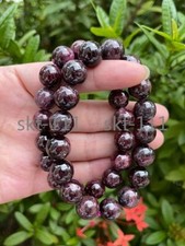 Grade A++ Garnet Crystal Bead Bracelet 9-10mm Genuine Garnet Gemstone Bracelet picture