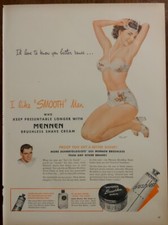 1946 MENNEN Menthol Iced Lather Shave Sexy Gal Likes vintage art print ad picture
