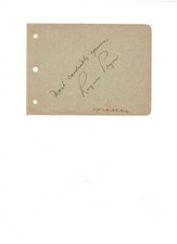 ACTOR ROGER PRYOR AUTOGRAPH ON ALBUM PAGE  picture