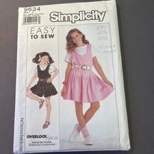 Simplicity 9634 NEW Girls Knit Romper/ Jumper& Tee Shirt  EASY Uncut picture