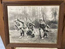 Antique Photograph Hairy Soldier 14-18 WW1 War Trench Photo picture