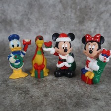VTG Disney Christmas Lights Covers Holiday Figures Mickey Minnie Donald Pluto picture
