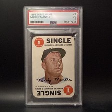 Topps 1968 Topps Game Baseball #2 Mickey Mantle Single PSA VG 3 165817246 picture
