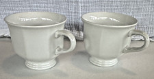 Set Of 2 Mikasa Continental F3000 Cups Coffee Teacup Tea White Footed Cup picture