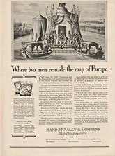 1927 Rand McNally Maps Globes Atlases Napoleon Alexander of Russia - Vintage Ad picture