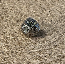 Vintage Ganz Lucky Little Owl Wish Box Charm Magnetic Metal Trinket Box Token picture