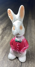 Vintage Nodder Easter Bunny Bobblehead Cast Plaster 5