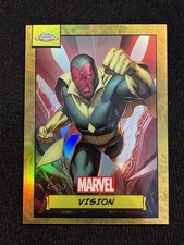 2024 Topps Chrome Marvel Vision Gold Refractor #/50 Description  picture