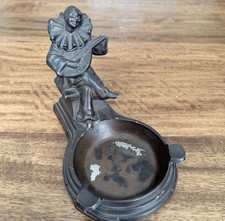 Antique Art Deco Nuart Pierrot Spelter Ashtray picture