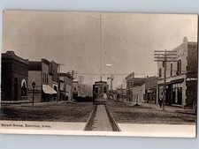 c1911 Street View Emerson Iowa IA Mills County Trolley Dentist Interurban RPPC picture