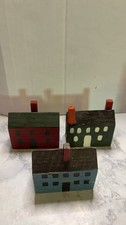 Vintage Wooden Folk Art Miniature Houses picture
