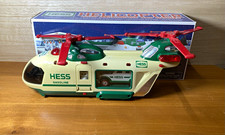 2001 Hess Helicopter with Motorcycle & Cruiser Vintage Toy Truck Set Boxed Teste picture