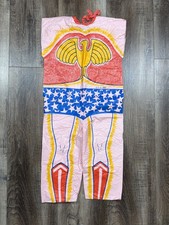 Vintage 1976 Wonder Woman Ben Cooper Play Suit Costume Only Small 4-6 Pink picture