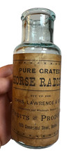 Antique 1890s Labeled Horse Radish Chas Lawrence Boston Massachusetts Bottle Jar picture
