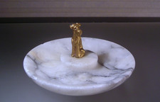 Vintage Italian Art Deco Trinket Dish Terrier Dog picture