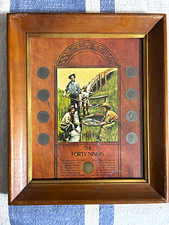 Vintage Forty Niners Framed Liberty Head V Nickel Coin Collection 1883-1913 picture