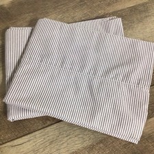 Vintage Martha Stewart Pair of Standard Pillowcases Gray Stripe picture