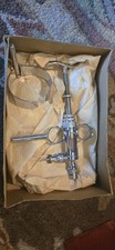 Vintage B-D Mfg Co 2cc Automatic Veterinary Syringe Patent Applied Box Set picture