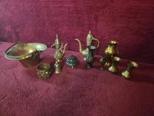 Lot of 11 piece vintage brass collection picture