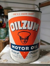 Oilzum Motor Oil Advertising Can Original 1960s @ 70s Collectible Full unopened. picture