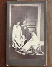 Antique Victorian Theater Theatre Actors Roman Greek Costumes Cabinet Photograph picture
