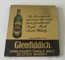 Glenfiddich Unblended Single Malt Scotch Whiskey Large Feature Matchbook w Stand picture