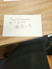 Paul A. Samuelson Signed Card - 1970 Nobel Prize Economics - MIT 2004 picture