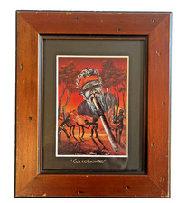 Outback Art Print Hugh Symonds Contemporary Corroboree Aboriginal Dance COA picture