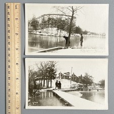 Vtg 1918 Pippin Roller Coaster Photos Wildwood White Bear MN WWI Doughboy Snow picture