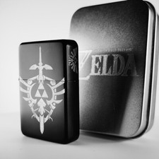 BRAND NEW - DESIGNED BRUSHED STYLED CIGARETTE PETROL LIGHTER - Zelda picture