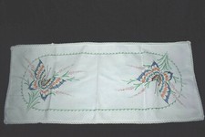 Vintage Hungarian Style Hand Embroidered  Butterfly Table Runner  picture