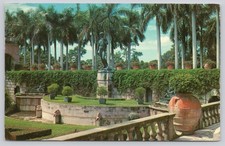 Ringling Art Museum Sarasota FL Garden Statue Lusterchrome Postcard 1963 picture