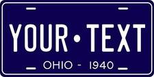 Ohio 1940 License Plate Personalized Custom Car Auto Bike Motorcycle Moped picture