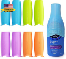8 Pcs Silicone Bottle Covers for Travel, Leak-Proof Elastic Sleeves for Shampoo picture