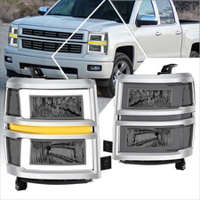 [Pair LED DRL Sequential Signal Headlights Assembly picture
