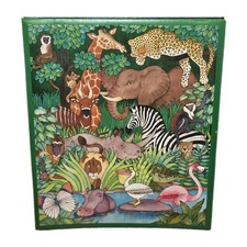 VTG 1980s Hallmark Jungle Animals Scrapbook Album RA 650-2 Post Bound Empty Book picture