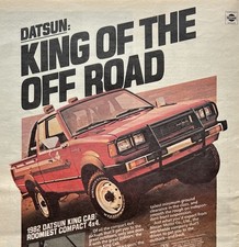 Vintage 1982 Datsun King Cab 4x4 Truck Original Large Print Ad 26x32cm RSM 363 picture