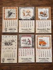 6 Vintage Ace Reid Cowpokes Calendars Kennedy’s Bar Harlem Montana 1970-88 picture