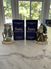 Vintage Set Santa Through The Years Hand Painted Porcelain Figurines 90’s Taiwan picture