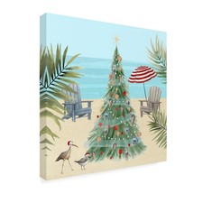 Trademark Fine Art Merry Coastal Christmas II Canvas Art 35x35 picture