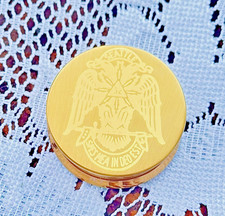 Rare Vintage 32nd Degree Scottish Rite Masonic Mini Compact • Seattle Valley picture