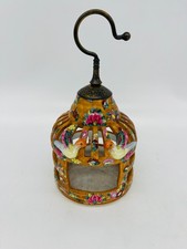 Vintage Asian Chinoiserie Floral Porcelain Birdcage picture