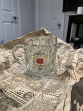 Vintage Watney's Red Barrel Dimpled Pint Glass Beer Mug Alfie's Pub England picture