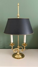 VINTAGE BALDWIN BRASS SERPENTINE TWO ARM ADJUSTABLE DOUBLE BULB LAMP picture