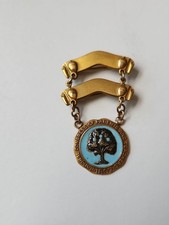 Vintage 10k Gold Enamel National Congress of Parents & Teachers Award Pin 5.9grs picture