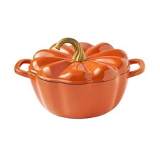 The Pioneer Woman 3.5-Quart Pumpkin Enameled Cast Iron Dutch Oven, Orange picture