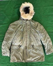 Vintage 1972 USAF Parka Flight Jacket N-3B Modified Lancer Medium Distressed picture